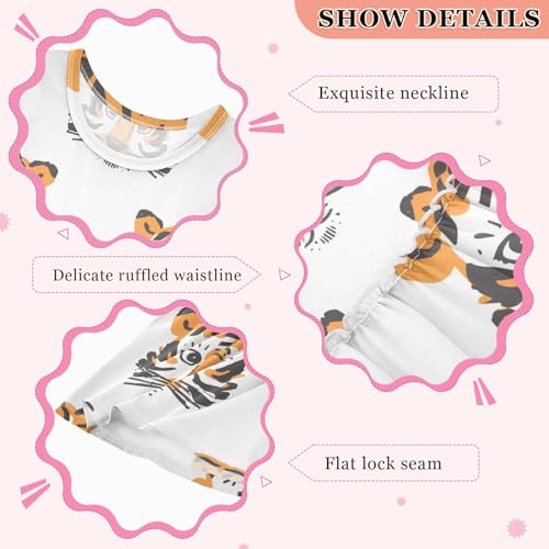 Girls Sleeveless Dress, Tiger Head Summer Dresses Loose Fit Casual Sundress3