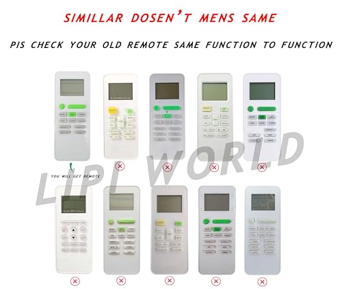 Image of Lipiworld 145 AC Remote Control (Old Remote Exactly Same Remote Will Only Work) Compatible for I F B /Lloyd /GODREJ AC