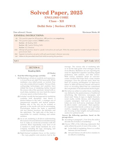 Image of Oswaal CBSE Question Bank English Core For Class 12 | Based On CBSE Syllabus with 1500+ Questions | Chapterwise and Topicwise SOLVED PAPERS With Mind Maps & Revision Notes For 2026 Exam