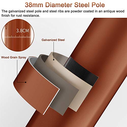 Pare-soleil de jardin grand modèle double partie pour aménagement extérieur - 4