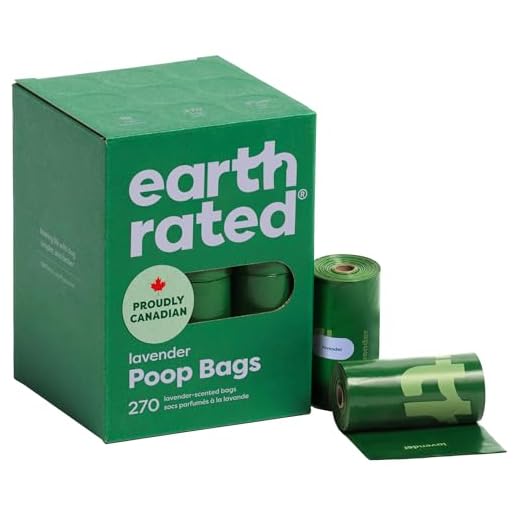 Earth Rated – Poop Bags – Dog Waste Bags – Lavender Scented – Completely Leak Proof – 15 Waste Bags Per Roll – 9 x 13 Inches – 270 Bags