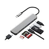 Zyerch 7 in 1 USB C ハブ ドッキングステーション 4K HDMI 100W PD 5Gbps データポート TF/SDカードリーダー ノートパソコン MacBook Pro/Air Mac Dell HP ASUS Acer Steam Deck用
