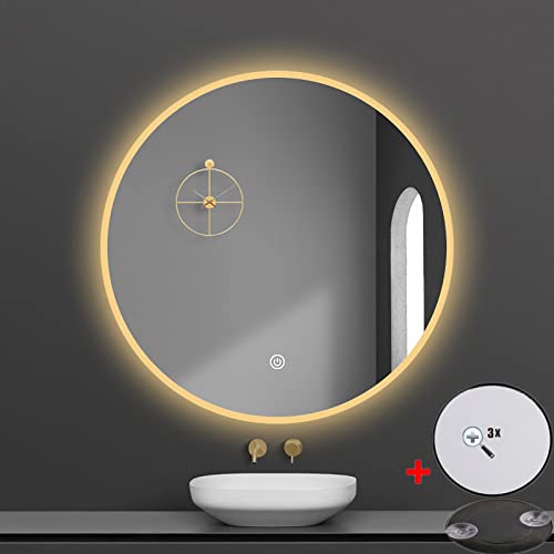 Miroir de salle de bain à LED au design épuré chic