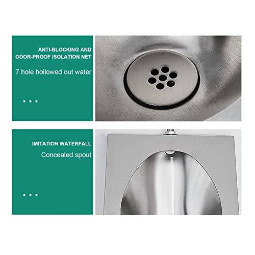 Bagni WC moderno a parete con sensore, Acciaio inossidabile 304, scarico, WC per adulti commerciale, per bagni, Hotel, negozi miniatura 5