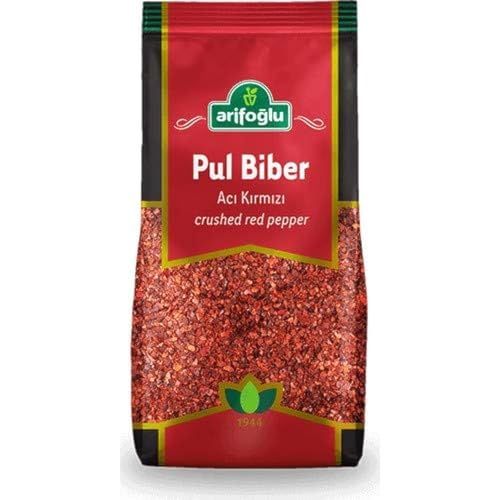 Arifoglu Pul Biber Naturel Ezilmiş Kırmızı Acı Biber 200gr - 7.05 Oz by Arifoglu فلفل أحمر حار