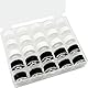 New brothread 25pcs/Pack 15Weiß+10Schwarz 60S/2 (90WT) Bobbin Thread Vorgewickelten Spulen Unterfaden Kunststoff Größe A SA156 für Stickerei und Nähmaschine Brother/Babylock/Janome/Singer/Kenmore