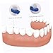 NOLITOY 3Pcs Small Dual-Head Denture Cleaning Toothbrushes for Adults Soft Bristle Dental Brush Ergonomic Grip for Effective Oral Care