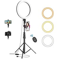 Waulnpekq 12 Inch Selfie Ring Light with 62 Inch Adjustable Tripod Stand