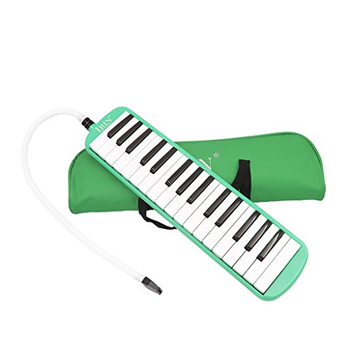32 Touches Melodica Instrument de Musique avec Sac - Vert