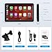 Wxndfr Wireless Carplay Screen for Car, 7 Inch Portable Touchscreen Car Stereo with Apple CarPlay & Android Auto,Bluetooth, Mirror Link, Voice Control, AUX/FM for All Vehicles