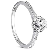 MATERIAL 18 Karat (750) Weißgold Diamanten 0.41 Ct Gewicht 2.29 Gr