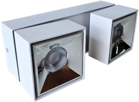 36W 2 Panel LED Spotlight with Wide Voltage Positive White Light, 3600 Lumens, 85-265V AC, CRI 92, 24 Degree Angle