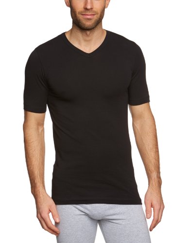 Preisvergleich Produktbild Schiesser Herren Shirt 1 / 2 Arm Unterhemd, Schwarz (000), 4
