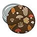 Mushroom Fungi Fungus Pattern Round Rubber Non-Slip Jar Gripper Lid Opener