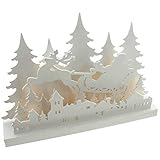 Nutzen Sie die bezaubernde Advents-Deko als festlichen Tischschmuck, als attraktive Fensterdeko, oder als leuchtendes Raumaccessoire, das alle Blicke auf sich ziehen wird. Auch als Geschenk eignet sich die Kunststofflandschaft ideal
