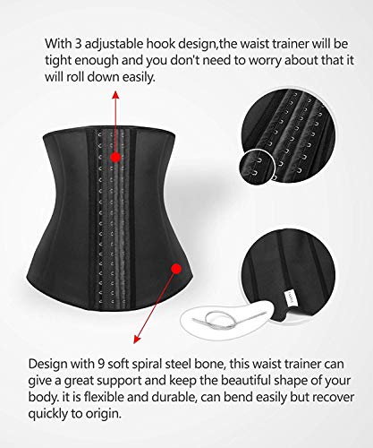 YIANNA Latex Long Torso Waist Trainer for Women Tummy Control Underbust Waist Cincher Corset Sport Girdle Body Shaper4