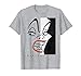 Disney Cruella Devil Head Shot Line Art T-Shirt