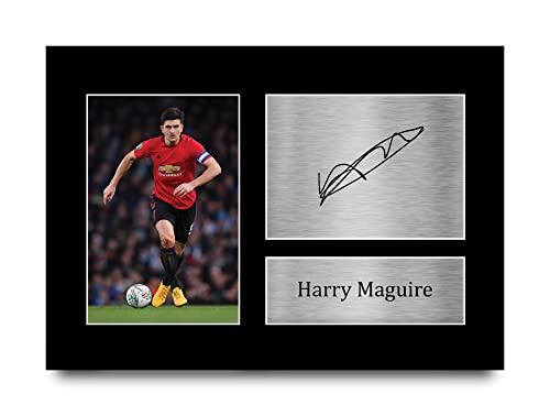 HWC Trading Harry Maguire Gifts Printed Signed Autograph Picture for Fans and Supporters - A4