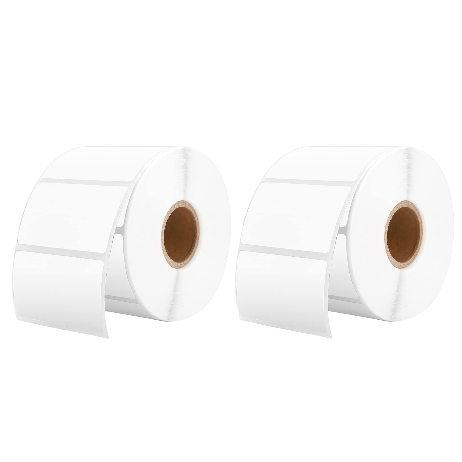 2 Roll 2000 Sticky Labels 60x30mm Adhesive Address Labels, White Sticky Labels on a Roll Thermal Transfer Label Stickers for Office, Kitchen, Supermarket and Printer (1 Roll = 1000 Labels)