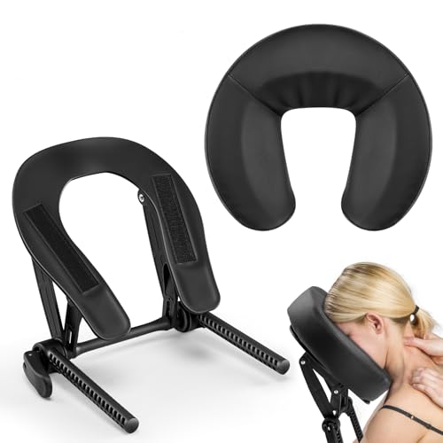 Hdenmist Universal Adjustable Massage Table Face Cradle & Headrest Memory Foam Face Pillow Cushion for 3-7 Inch Mattress Massage Table Headrest for Eye Surgery Recovery Salon SPA Massage Bed