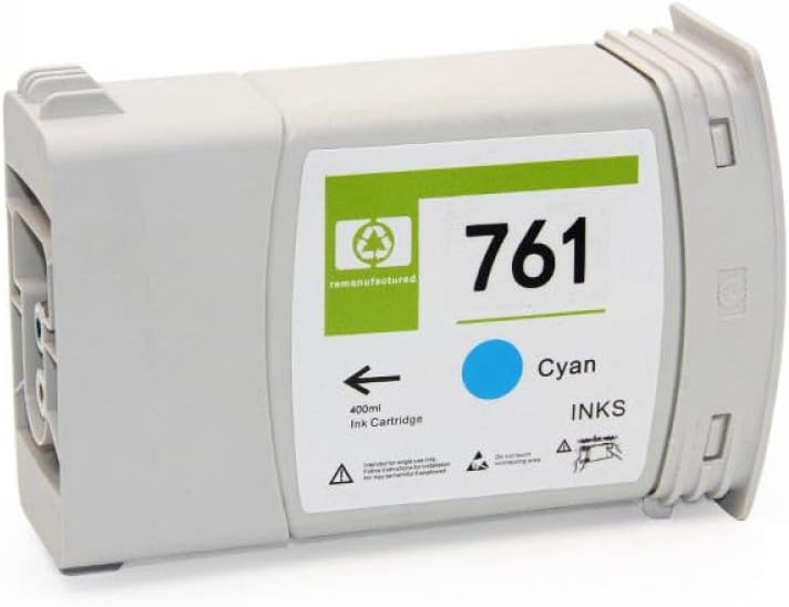 Replacement Pigment Ink Cartridge Full Set 6 Colors Compatible with DesignJet T7100 T7200 Printers for Model 761(Yellow)