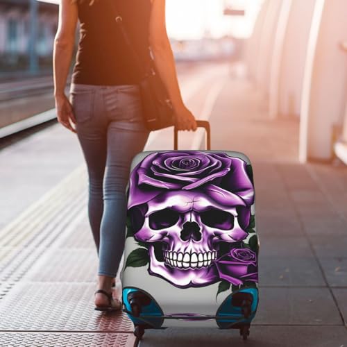 Housse de valise blanche en polyester lavable taille S pour bagage de voyage - 7
