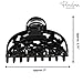 Parcelona French Jardin Black Medium Covered Spring Celluloid Jaw Hair Claw Clip Clamp Clutcher