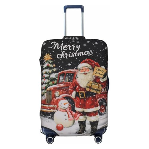 VOSERY Travel Luggage Cover - Christmas snowman Santa Claus Washable Suitcase Covers Protector Fits 18-32 Inch Luggage