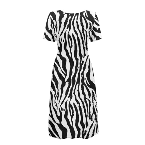 Image of Women's Summer Formal Dresses Short Sleeve Wrap V Neck Dresses Bridesmaid Wedding Guest Dress with Pockets