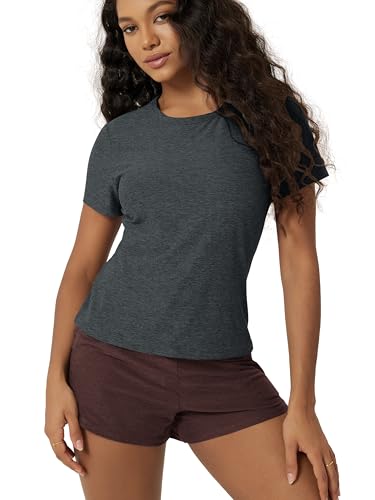 Image of ODODOS Women's Short Sleeve Performance T-Shirts - Ultra Soft odSTRATUM Tech Crew Neck Tee UPF 50+ Essential Top