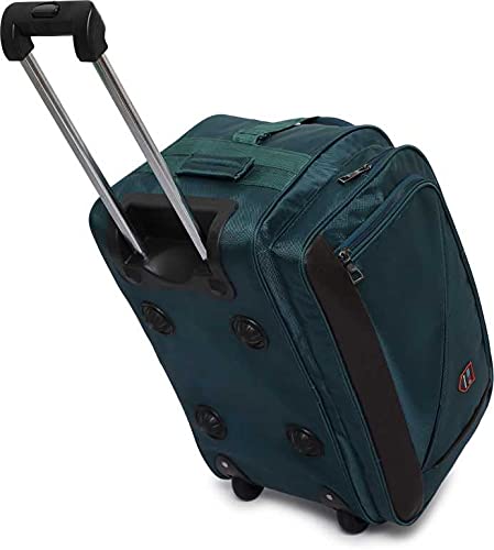 dejan Large Size (Expandable) Duffle Trolley Bag/Luggage Bag 24 Inch / 60 Cm with Wheels (Strolley) (Bottle Green)-picture-36