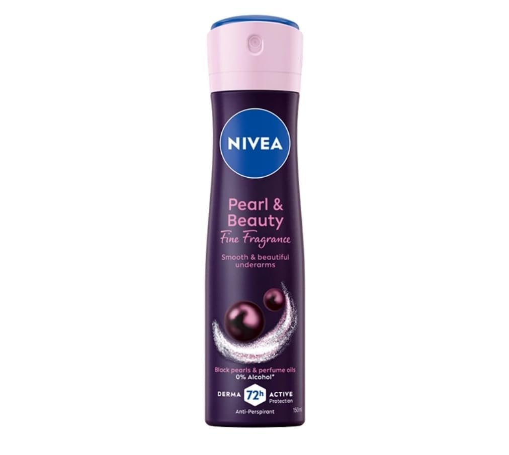 NIVEA Kadın Sprey Deodorant Pearl&Beauty Fine Fragrance,48 Saat Anti-perspirant Koruma 150ml x5 + NIVEA MEN Erkek Sprey Deodorant Fresh Active 150 ml x3
