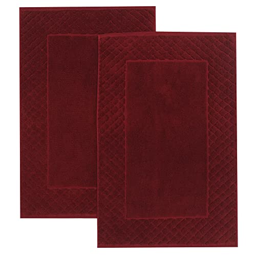 Trends Alley Bourgeois Luxury Bath Mats (Set of 2) | 50 x 80cm | 1000 GSM, Combed Cotton Bathroom Mats | Hotel Quality Floor Towels [Not a Bath Rug] | Soft, Absorbent & Machine Washable