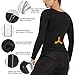 Vuirrm Sauna Shirt for Women, Women's Sweatshirts, Slimming Burn Fat Tummy Control Corset Workout Top Long Sleeve with Zipper,3XL,Black