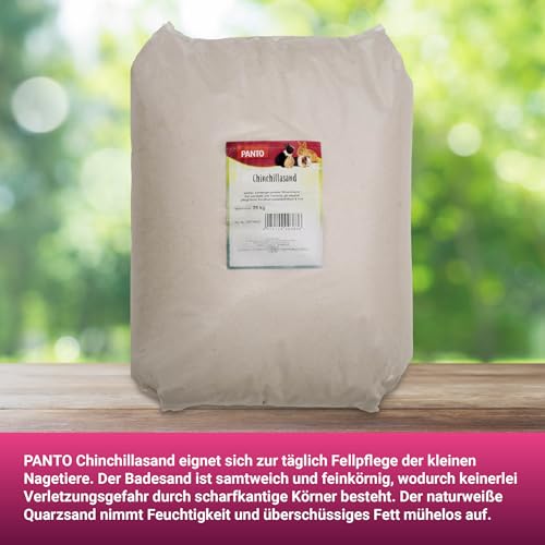 Chinchillasand Panto 25 kg feinkörniger Quarzsand für Kleintiere
