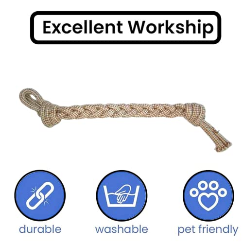 Image of Foodie Puppies Durable Jute Rope Chew Toy for Small to Medium Dogs and Puppies - 12inch Long (Color May Vary) | Chewing, Playing, Teething, and Training