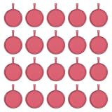 QUARKZMAN 20 Piezas De Kit De Bandejas Colgantes Redondas, 25mm Base De Colgante De Aleación En Blanco, Conectores Planos Para Hacer Joyería De Foto, Manualidades DIY, Rosa