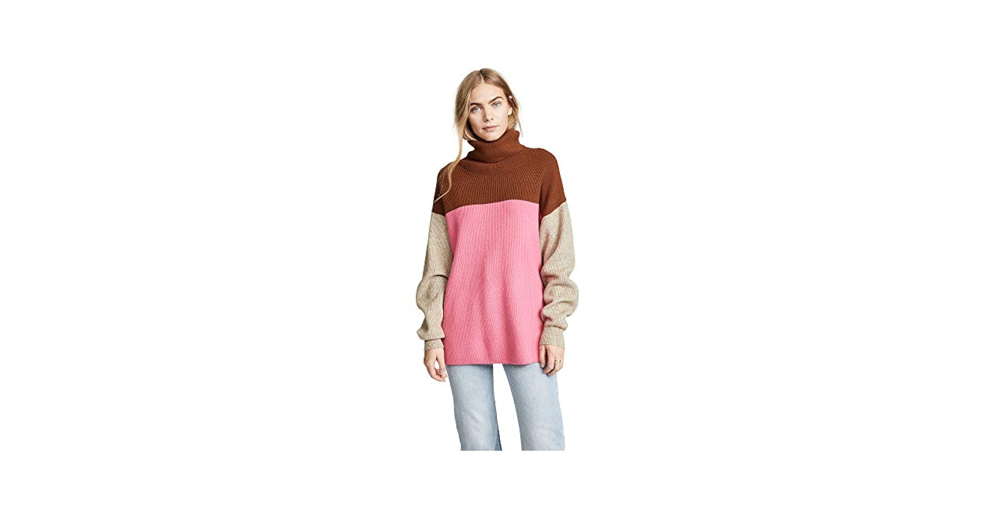 Free People Women's Softly Structured Colorblock Sweater