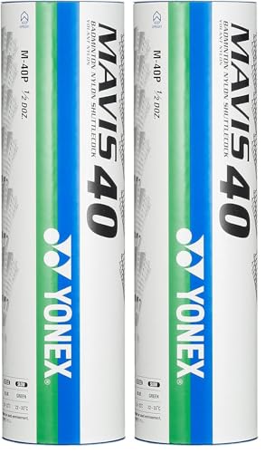 ヨネックス(YONEX) バドミントン シャトル メイビス40P (ナイロン+合成コルク) 6個入り MIDDLE(適正温度12~23℃) M-40P (× 2)の商品画像（Amazon）
