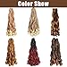 Eaaxup Curly Braiding Hair Professional Synthetic Wave Braiding Hair (#27/30, 24 Inch (pack of 4))