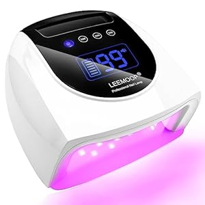 Rechargeable UV LED Nail Lamp, 96W Cordless UV Light for Nails with Handle, Professional Curing Lamp for Gel Nails with 42 Beads, 4 Timer Setting Nail Light and LED Touch Screen Gel Polish Nail Dryer