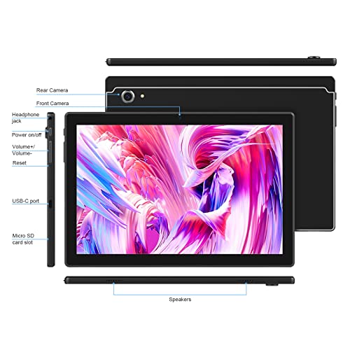 Hoozo Tablet 10 Inch 2023, 5G Wi-Fi, 3Gb Ram, Octa-Core Android 10.0, 13Mp Rear Camera, Supports Microsoft Office Software, Bluetooth, Gps, Hd Ips Screen #TOP7