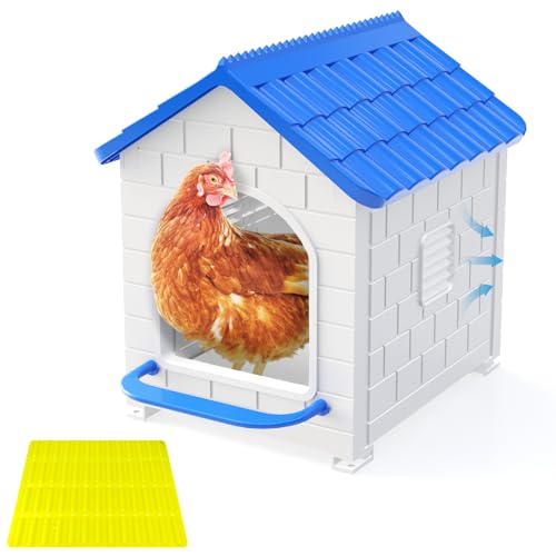 Nesting Boxes for Chickens - Waterproof Plastic Chicken Nesting Box for Laying Eggs with Washable Pads