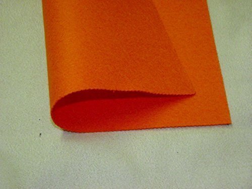 Tissu feutrine acrylique orange citrouille de 10m pour poker et loisirs créatifs
