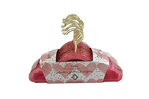 Lot De 20 Cintres à Paillettes Dorées, Cintres Roses Scintillants