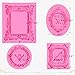 JOERSH 4PCS Baroque Frame Mold, Picture Photo Frames and Corners Silicone Fondant Mold for Cake Decorating, Cupcake Topper, Chocolate, Candy, Sugarcraft, Dessert Decor