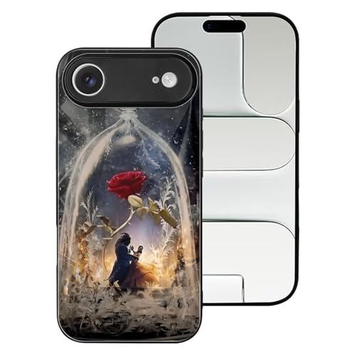 iPhone17Air用ケース スマホケース 耐衝撃 強化ガラス 美女と野獣 いphone17Air用ケース おしゃれ 軽量 黄変防止 あいふぉん17Air用 カバー 脱着簡単 贈り物