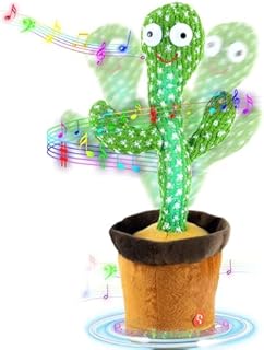 Cactus Toy for Toddler Sensory Toys for Babies 1 2 3 4 5 Year Old Dancing Singing Talking Lighting Repeating Cactus Toy for 1-6 Year Old Boys Girls Toddler Kids Birthday Present Gifts Age 6M+ (color1)