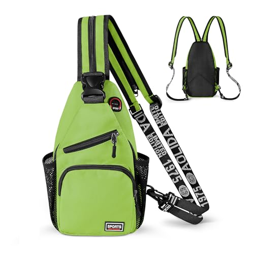 Geestock Sling Bag Brusttasche Herren & Damen, Leichter 2-in-1 Rucksack & Umhängetasche, Wasserdicht Schultertaschen Chest Taschen für Outdoor, Reisen, Alltag (Grün)