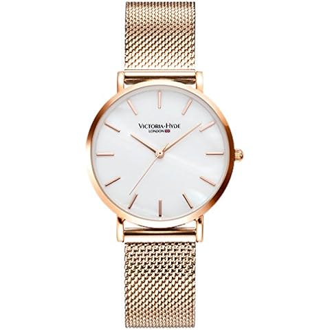 Reloj VICTORIA HYDE de Cuarzo para Mujeres con Banda de Malla de Acero Inoxidable Cover